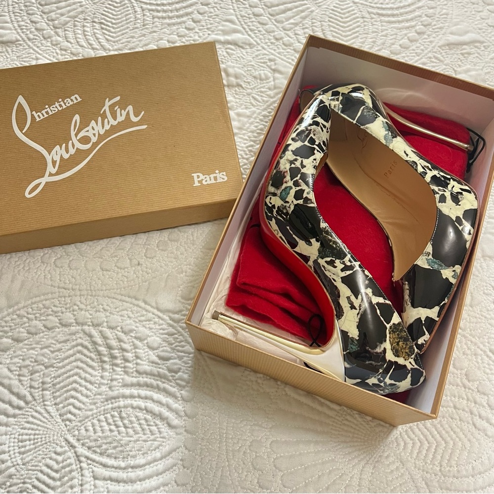 CHRISTIAN LOUBOUTIN Pigalle Follies 100 Pointy Toe Pump Heel Patent Leather 40 - Picture 12 of 12